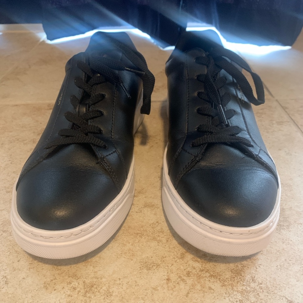 Coach Black Leather High Line Sneaker